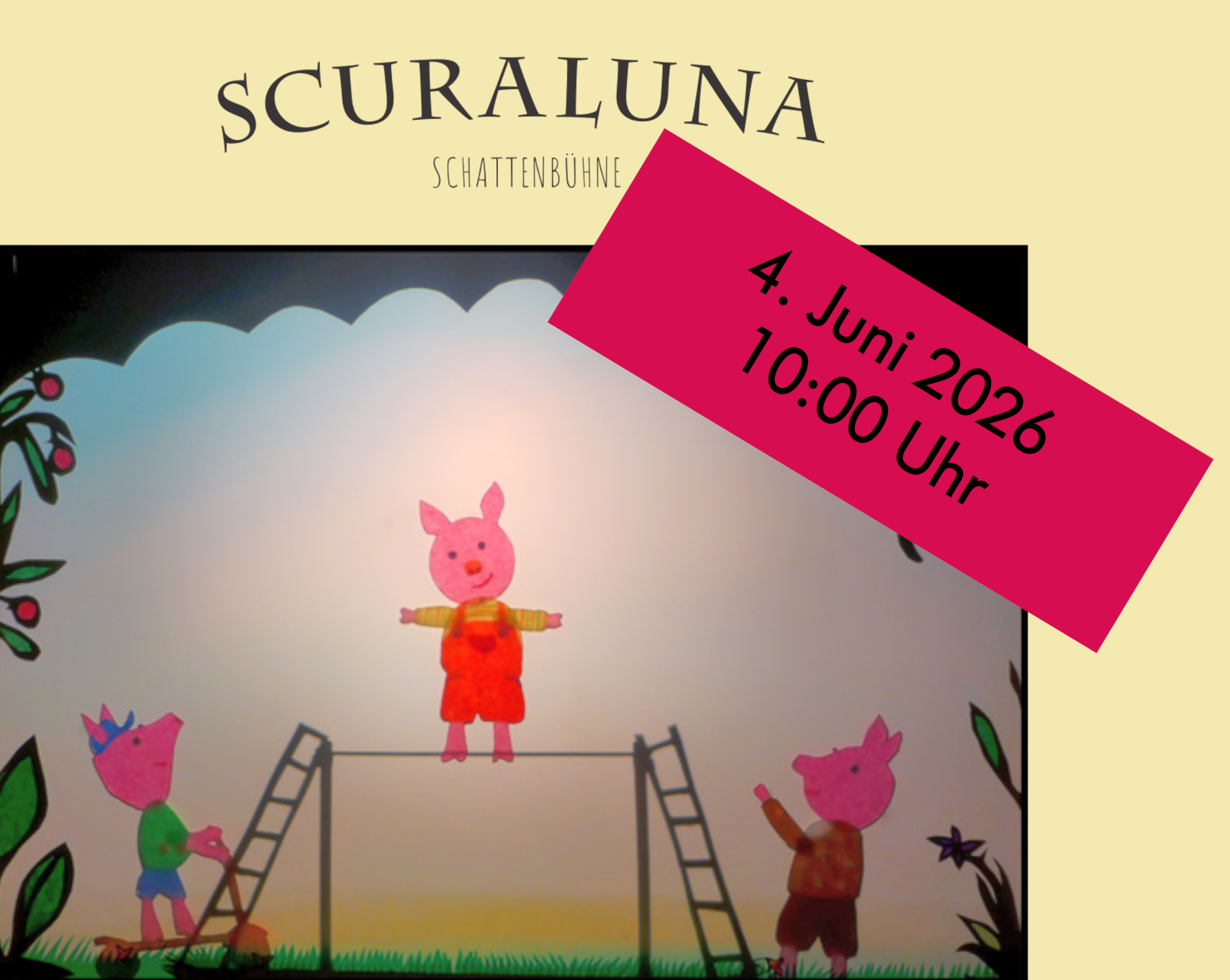 Die 3 kleinen Schweinchen gehen zu Schule